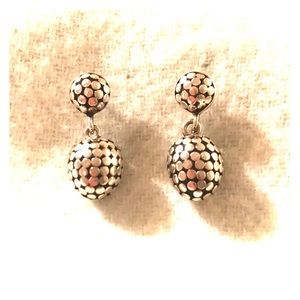 John Hardy Rare Retired Acorn Dot Drop Earrings